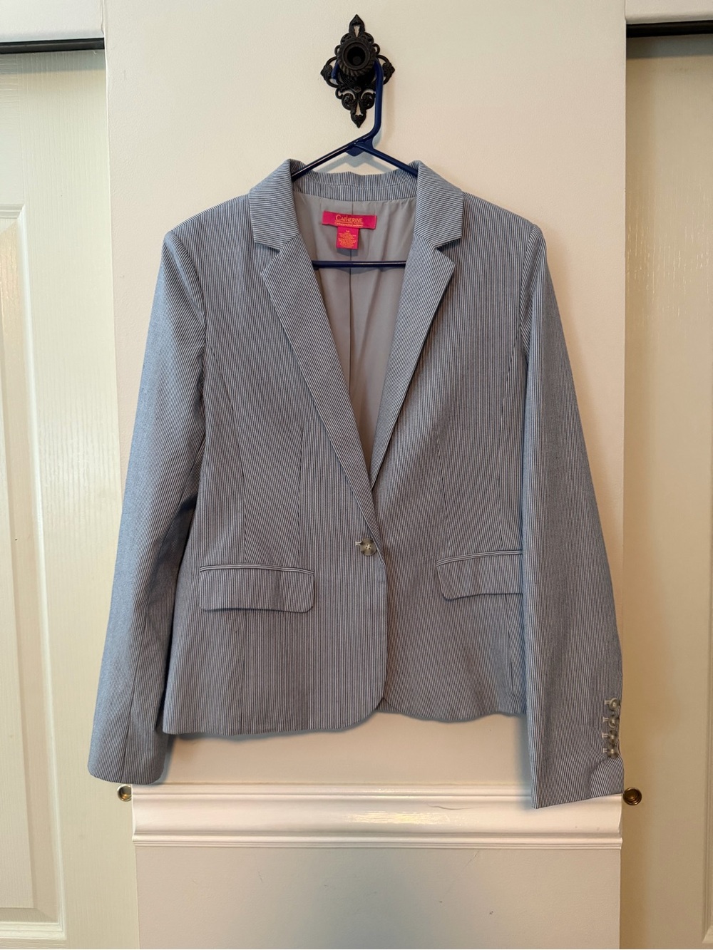 Catherine Malandrino Light Blue Single-Button Blazer